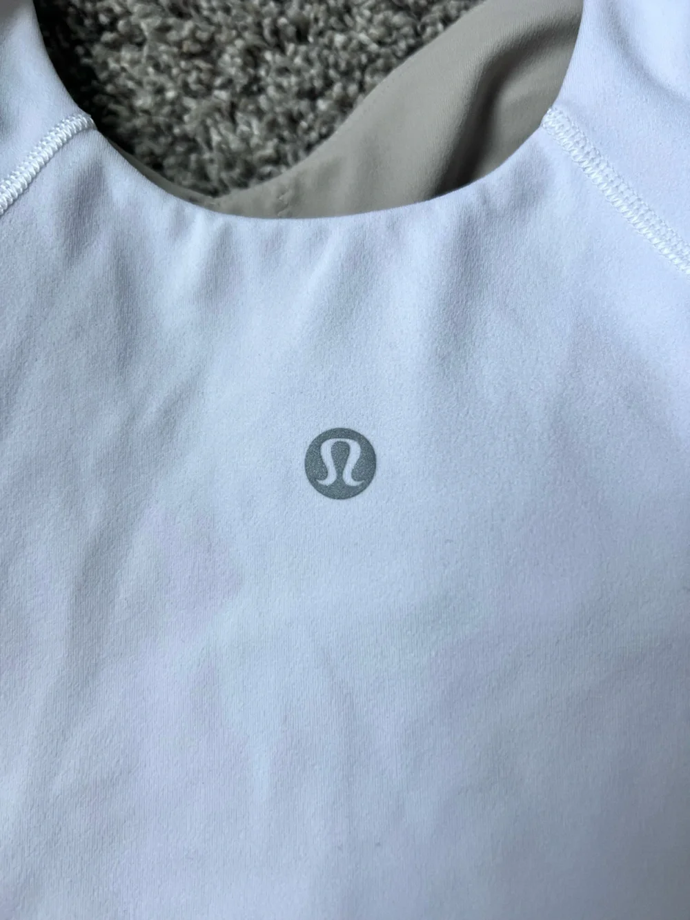 lululemon athletica White Scoop Neck Tank Top